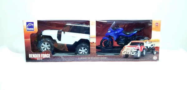 Veiculo Roda Livre - Render Force - Com Moto - Banco e Azul ROMA JENSEN