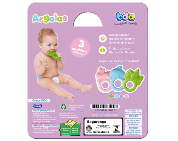 Encontraproduto.com.br - Mordedor Argola - Tucano Rosa TOYSTER