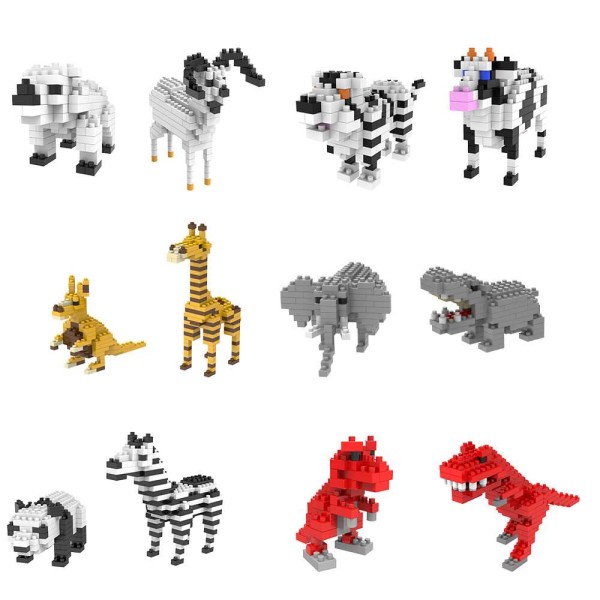 Encontraproduto.com.br - Nano Blocos 2 em 1 - Animais - Urso MULTIKIDS