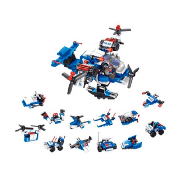 Encontraproduto.com.br - Cubic Serie Police 12 em 1 - Modelo 01 - 21 Pecas MULTIKIDS