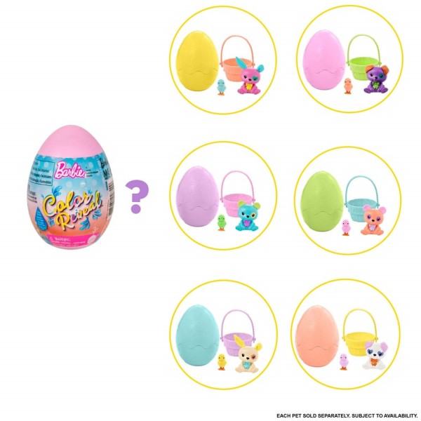 Encontraproduto.com.br - Barbie color reveal pets ovo surpresa - GVK58 - Laranja MATTEL