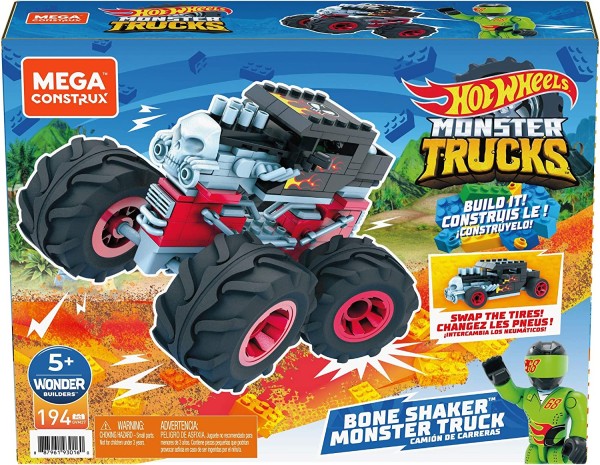 Encontraproduto.com.br - Mega Construx - Hot Wheels - Monster Trucks - Bone Shaker MATTEL