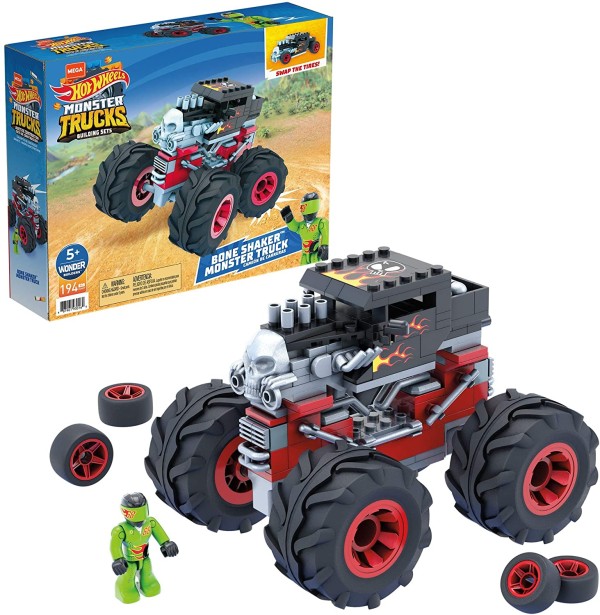 Encontraproduto.com.br - Mega Construx - Hot Wheels - Monster Trucks - Bone Shaker MATTEL