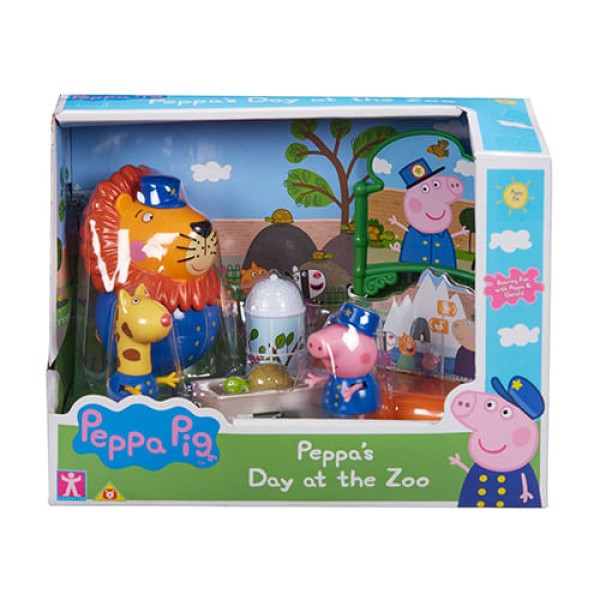 Encontraproduto.com.br - Peppa Pig - Playset Temas - Peppa Pig um Dia no Zoologico SUNNY BRINQUEDOS