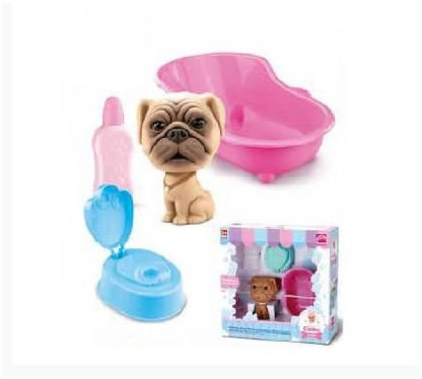 Encontraproduto.com.br - Cachorro bebe canino com acessorios - Hora do banho - Banheira Rosa ROMA JENSEN
