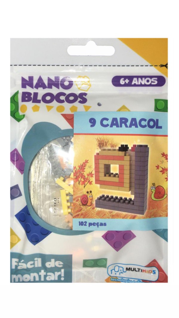 Encontraproduto.com.br - Nano Blocos -  Caracol numero 9 MULTIKIDS