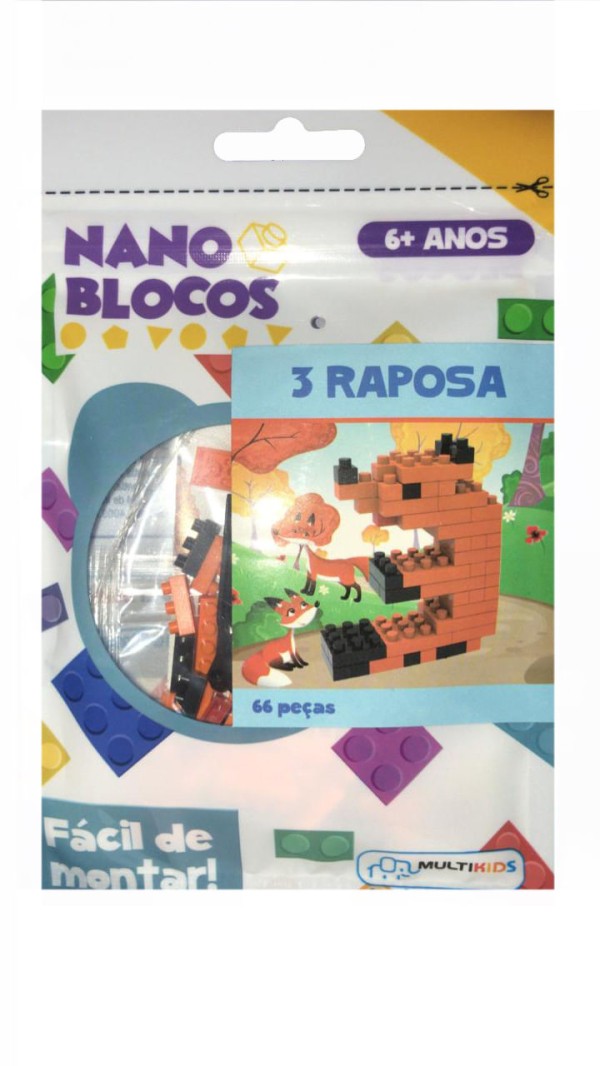 Encontraproduto.com.br - Nano Blocos -  Raposa numero 3 MULTIKIDS