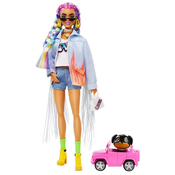 Encontraproduto.com.br - Barbie Extra Morena com Tranca - GRN27 - Arco-iris MATTEL
