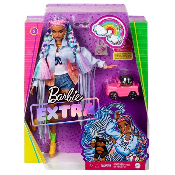 Encontraproduto.com.br - Barbie Extra Morena com Tranca - GRN27 - Arco-iris MATTEL