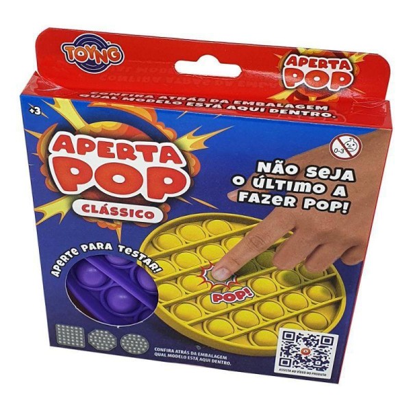 Encontraproduto.com.br - Pop-it - Brinquedo Infantil Aperta Pop Classico - Circulo Roxo - 44043 TOYNG
