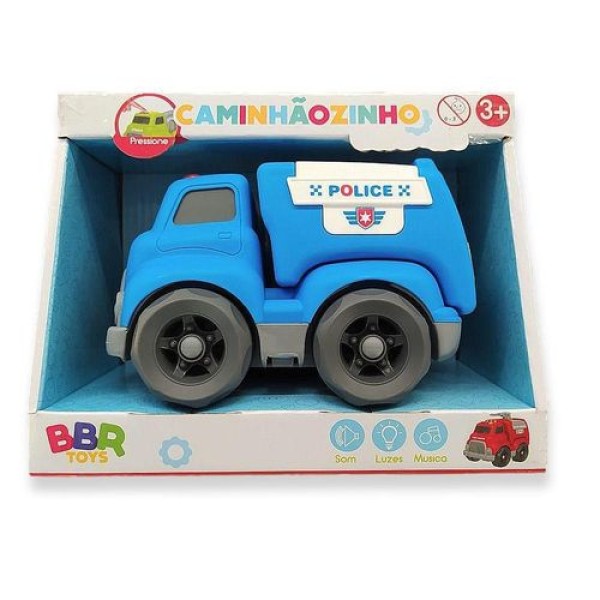 Veiculo Com Luzes e Sons - Caminhaozinho Policia - Azul BBR