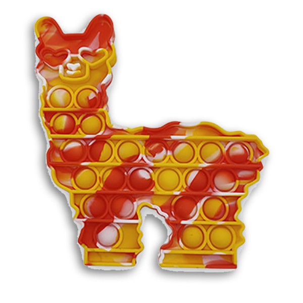 Empurra Estoura Bolha - Alpaca - Cor Vermelho Amarelo TERRACO