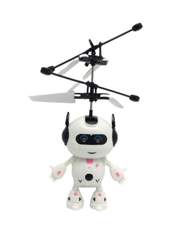 Encontraproduto.com.br - Robo Flutuante Voador - Mega Mech Super Robos - Branco e Rosa TOYNG