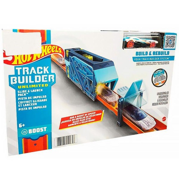 Encontraproduto.com.br - Conjunto de Pista Hot Wheels - Track Builder Dobravel - Boost - MATTEL