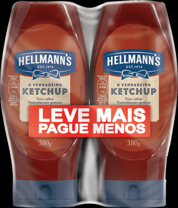 Encontraproduto.com.br - Ketchup Hellmanns Squeeze 2 Unidades 380g Cada Leve Mais Pague Menos