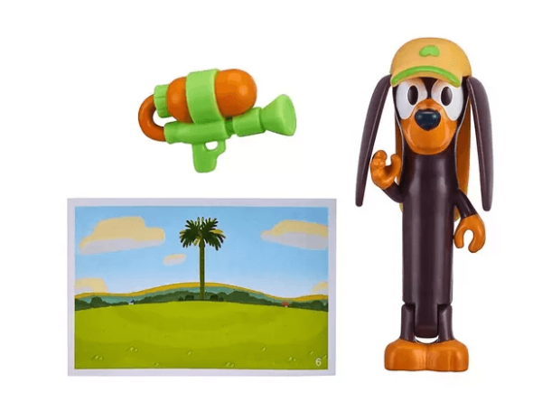 Encontraproduto.com.br - Figura Bluey Story - Starter Single Pack - Snickers e Water Blaster MATTEL