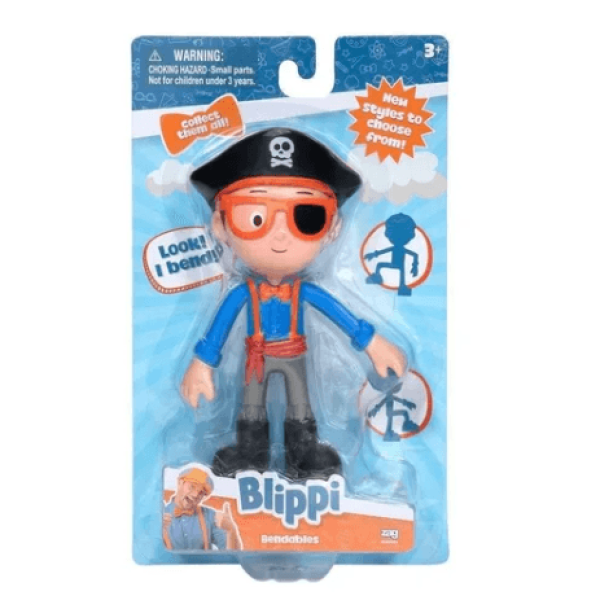 Encontraproduto.com.br - Boneco - Blippi - Bendables - Chapeu Preto - Candide MATTEL