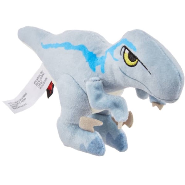 Encontraproduto.com.br - Pelucia - Jurassic World - Mini Dinossauro Com Som - Velociraptor Blue - HHB22 MATTEL