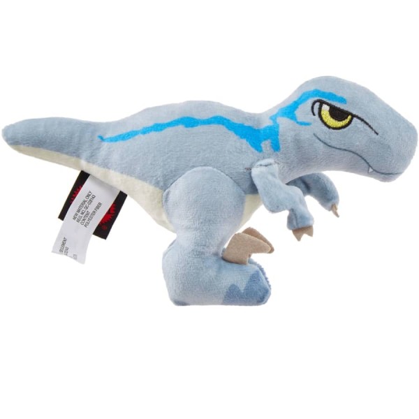 Encontraproduto.com.br - Pelucia - Jurassic World - Mini Dinossauro Com Som - Velociraptor Blue - HHB22 MATTEL