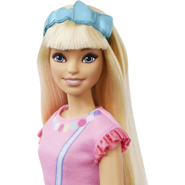 Encontraproduto.com.br - Boneca - Minha Primeira Barbie Loira com Gatinho - HLL18 MATTEL