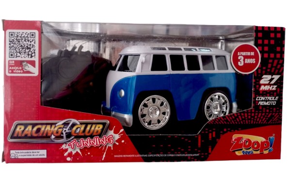 Encontraproduto.com.br - Carro - Com Controle Remoto - Racing Club Tunning - Kombi Azul - ZP00117 LUMINUS IMPORTACAO E