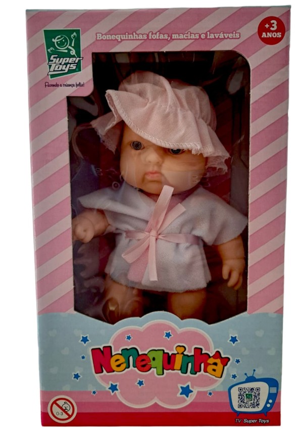 Encontraproduto.com.br - Boneca Nenequinha Roupao com Touca SUPER TOYS