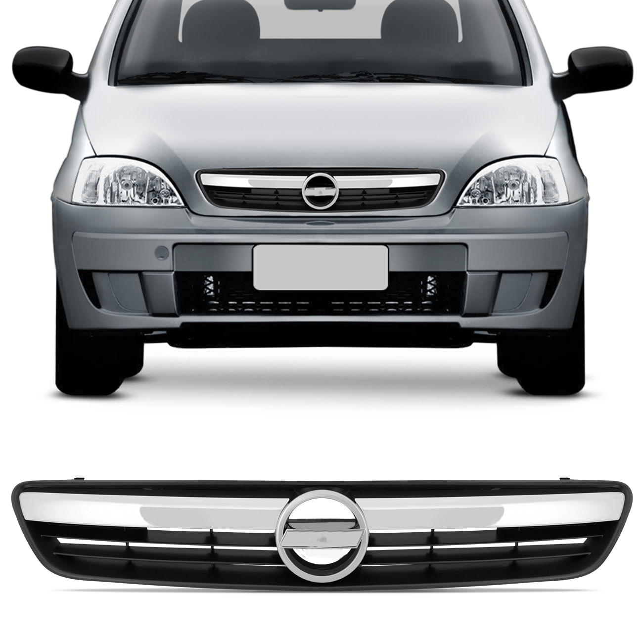 Grade Dianteira Corsa 2003 a 2012 Montana 2003 a 2010 Cinza Friso Cromado