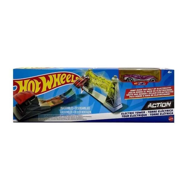 Encontraproduto.com.br - Pista de Acrobacias - Torre Eletrica - Hot Wheels Action MATTEL
