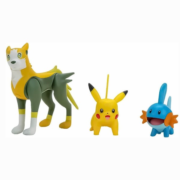 Encontraproduto.com.br - Bonecos - Pokemon Battle - Pikachu - Mudkip - Boltund SUNNY BRINQUEDOS