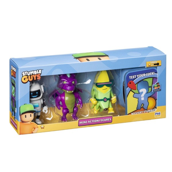Encontraproduto.com.br - Bonecos - Stumble Guys 4 Figuras MULTIKIDS