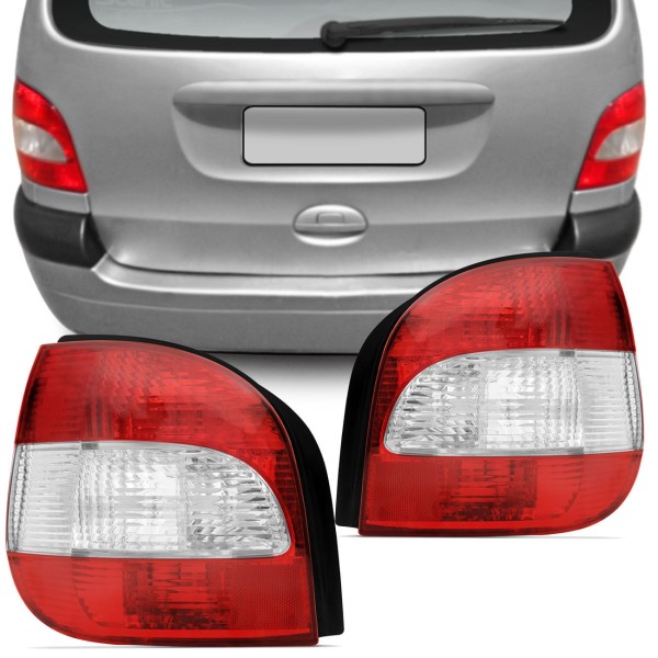 Encontraproduto.com.br - Lanterna Traseira Scenic 2001 2002 2003 2004 2005 2006 2007 2008 2009 Bicolor