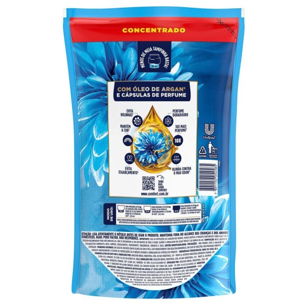 Encontraproduto.com.br - Amaciante Concentrado Comfort Frescor Intenso 900 ml Refil
