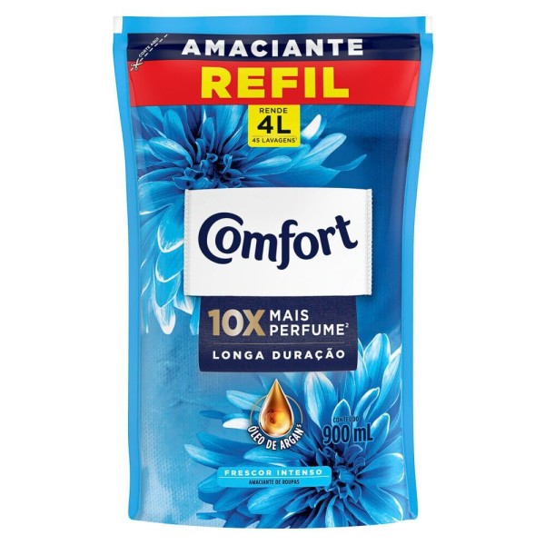 Encontraproduto.com.br - Amaciante Concentrado Comfort Frescor Intenso 900 ml Refil