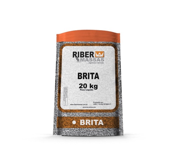 Encontraproduto.com.br - Pedra Brita Saco 20 Kg - Riber Massas