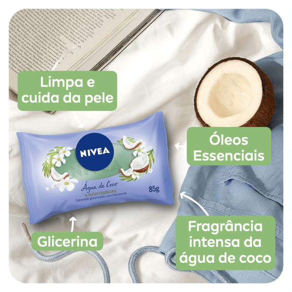 NIVEA Sabonete em Barra Água de Coco & Óleos Essenciais 85g