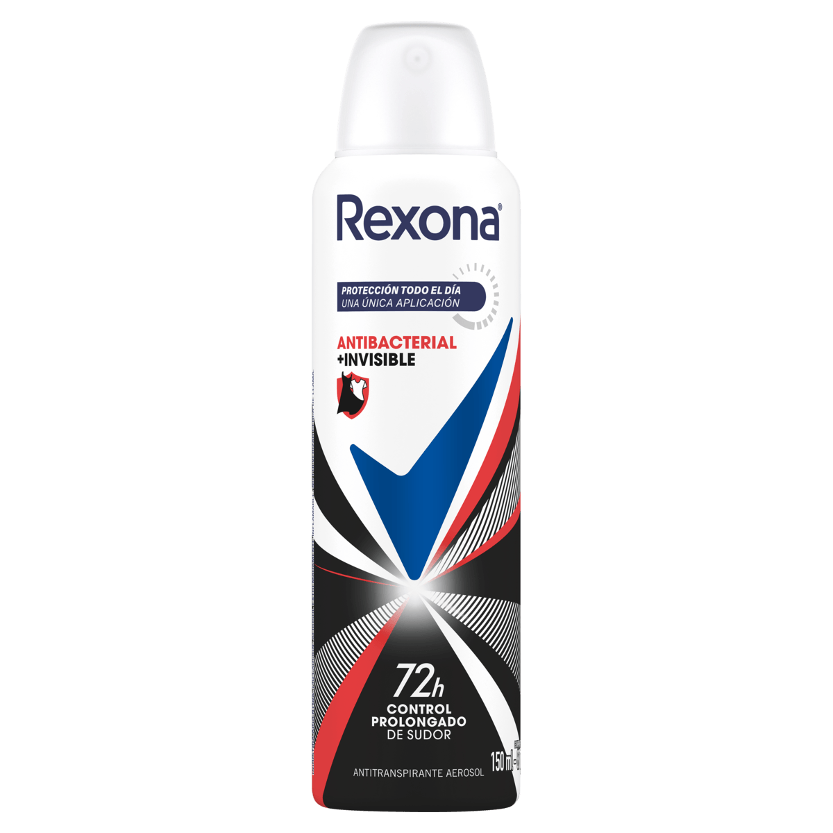 Antitranspirante Aerossol Antibacterial e Invisible 72h Rexona 150ml Spray