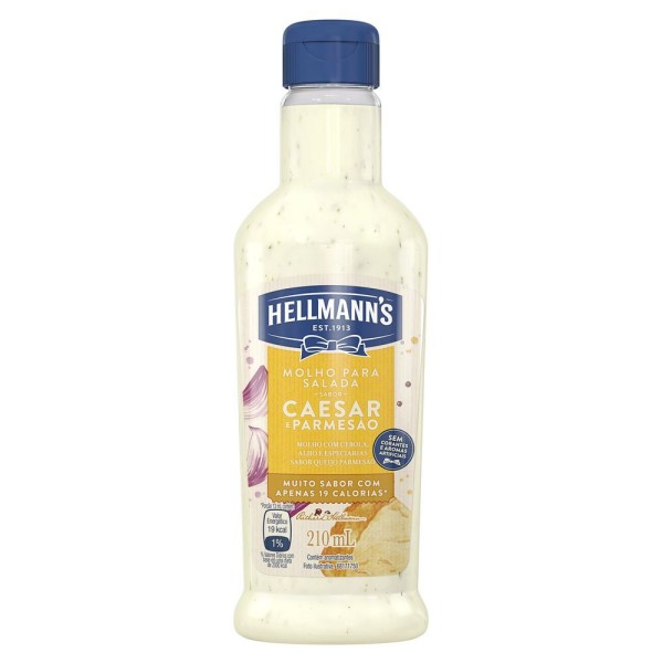Encontraproduto.com.br - Molho para Salada Caesar com Cebola, Alho e Especiarias Queijo Parmesão Hellmanns Squeeze 210ml