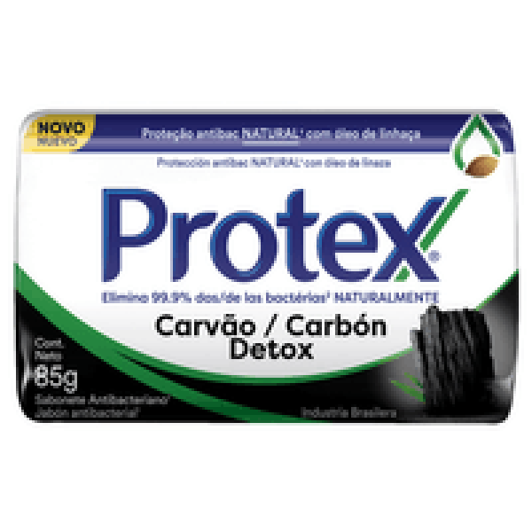Encontraproduto.com.br - Sabonete em Barra Antibacteriano com Óleo de Linhaça Protex Carvão Detox Envoltório 85g