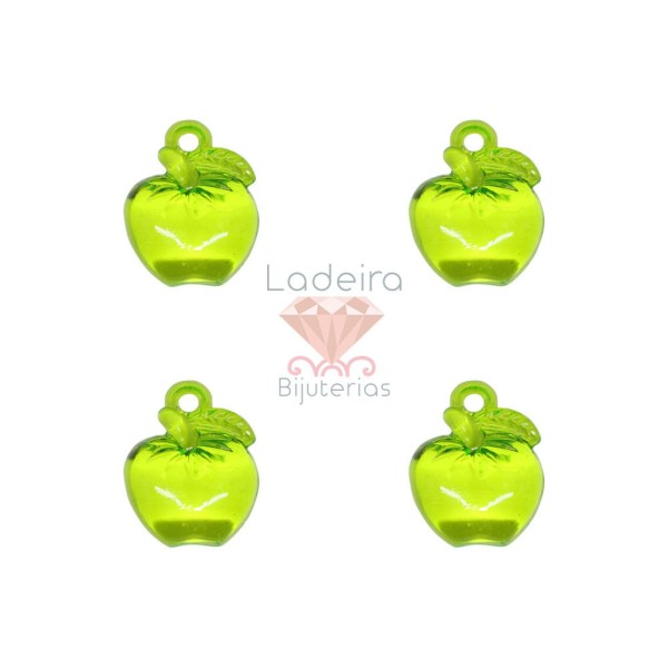 Encontraproduto.com.br - PINGENTE MAÇA 25X19MM EM ACRILICO COM 500GR