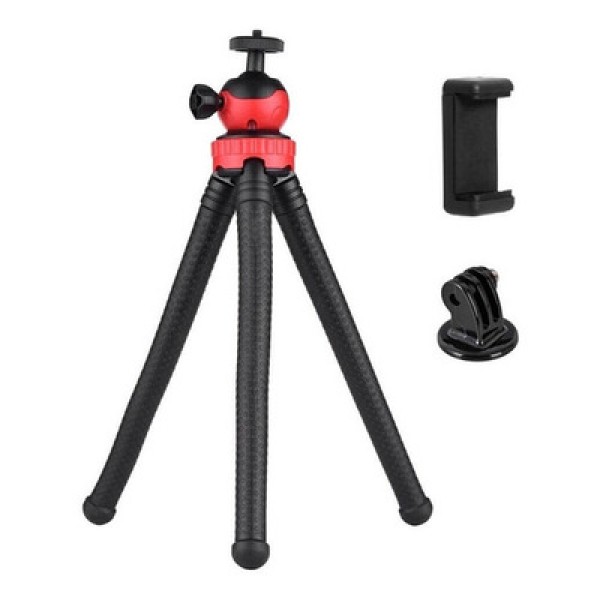 Encontraproduto.com.br - Tripé para GoPro / Celular / Câmeras Compactas Octopus Flexível