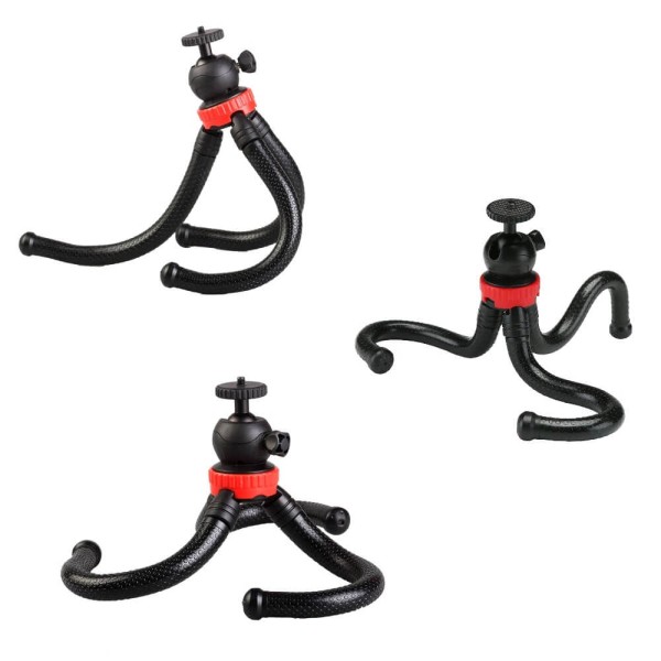 Encontraproduto.com.br - Tripé para GoPro / Celular / Câmeras Compactas Octopus Flexível