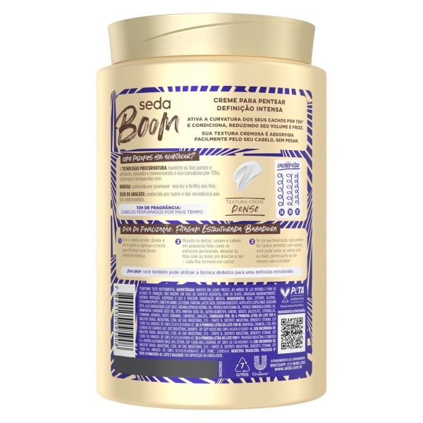 Encontraproduto.com.br - Creme para Pentear Seda Boom Definição Intensa 1 kg