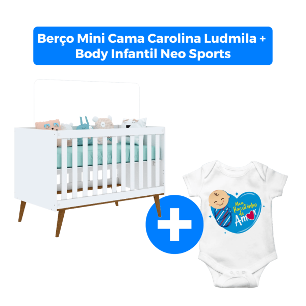 Berço/Minicama Carolina Ludmila + Body Infantil