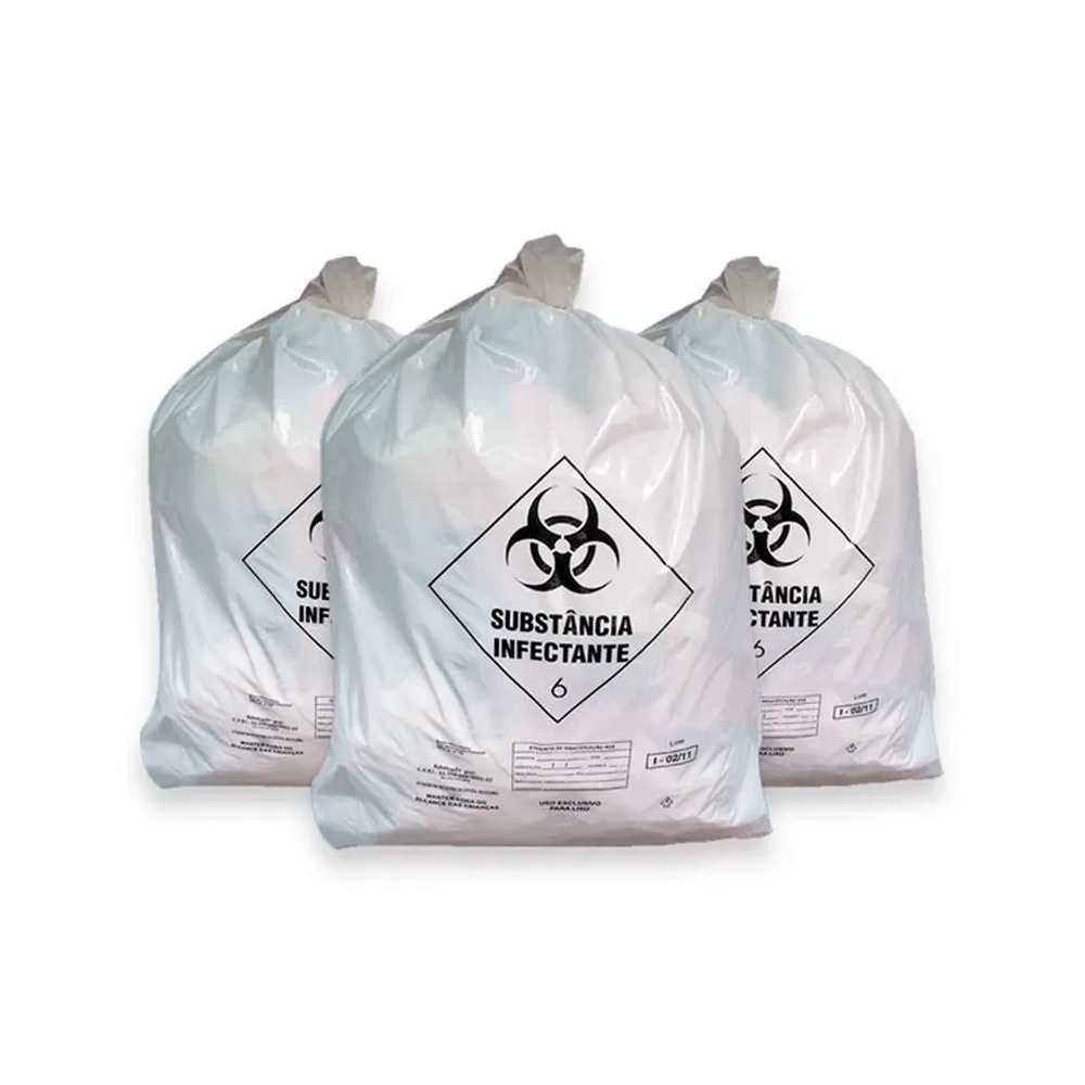 Encontraproduto.com.br - Saco para Lixo Infectante Branco 15L com 100 - AFP