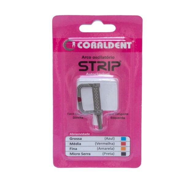 Encontraproduto.com.br - Lixa Diamantada Strip em Arco Direita Media Vermelha 2cmx4mm com 1 unidade - Coraldent