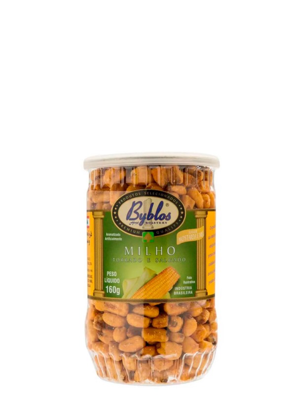 Encontraproduto.com.br - Milho Byblos Torrado e Salgado com Mostarda e Mel Pet 160g 803