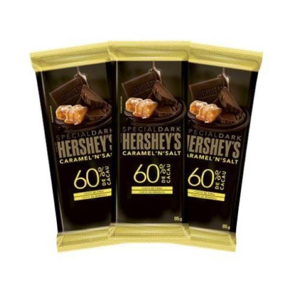 Encontraproduto.com.br - Kit 3 Barras Hersheys Special Dark CaramelnSalt 85g