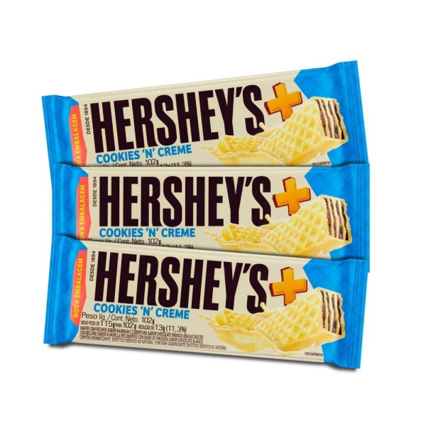 Encontraproduto.com.br - Kit 3 un. Hersheys Mais CookiesnCreme 102g