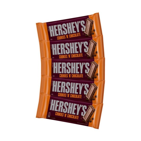 Encontraproduto.com.br - Kit 5 un. Barras Hersheys CookiesnChocolate 87g