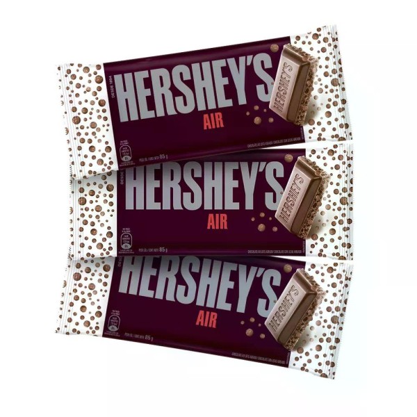Encontraproduto.com.br - Kit 3 un. Barras Hersheys Air Ao Leite